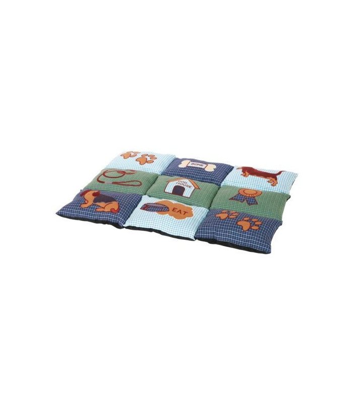 Alfombra Patchwork, Azul - 1
