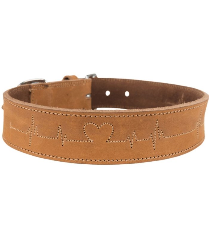 Collar de Cuero Rustic "Heartbeat" - 1