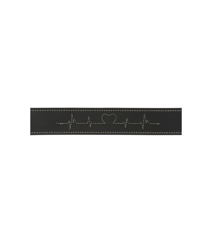 Collar de Cuero Engrasado Rustic "Heartbeat" - 1