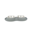 Set Comederos, silicona/acero inoxidable - 3