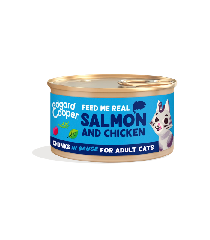 Adulto Salmón y pollo - Trocitos en salsa - 4
