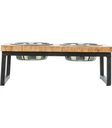 Set Comederos, Madera/metal - 2