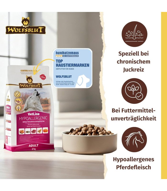 2 kg Wolfsblut VetLine Hypoallergenic Caballo - 2