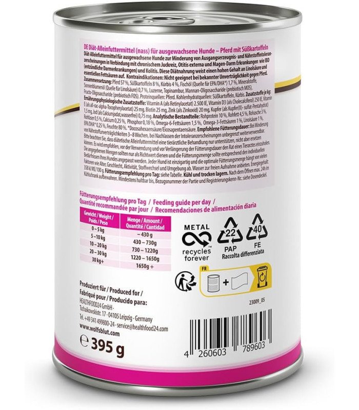 Lata 395g Wolfsblut VetLine Hypoallergenic - 1