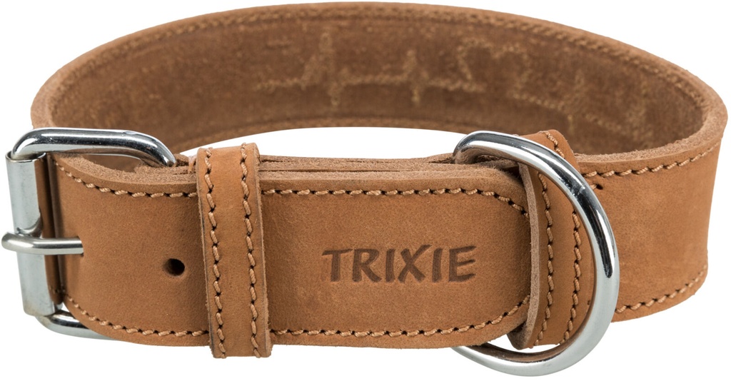 Collar de Cuero Engrasado Rustic Heartbeat, marrón 2