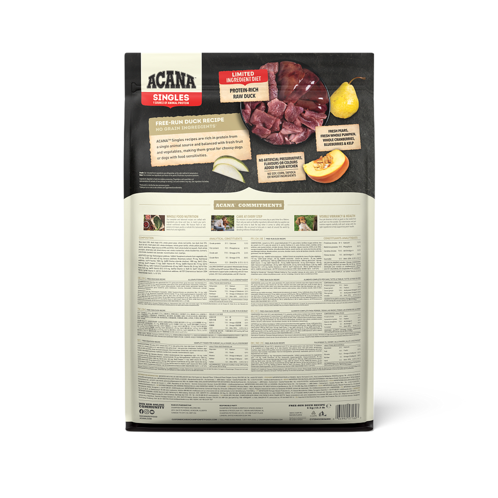 Acana Singles Free-Run Duck – Pato 2