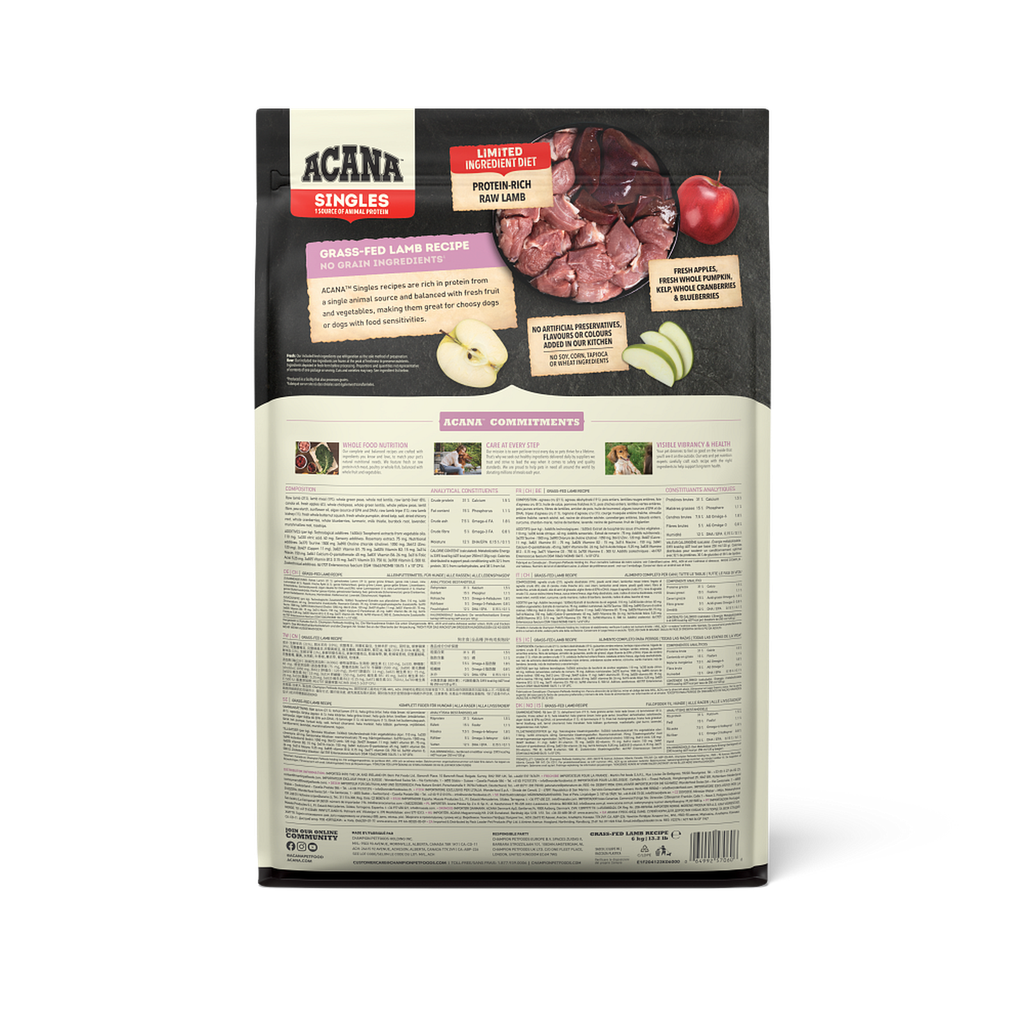 Acana Singles Grass-Fed Lamb – Cordero 2
