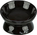 Comedero de cerámica ergonómico, negro 2
