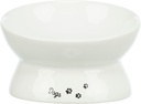 Comedero de cerámica ergonómico, blanco 2