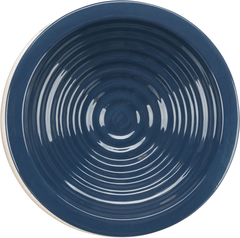 BE NORDIC Comedero, cerámica, azul oscuro/beige 2