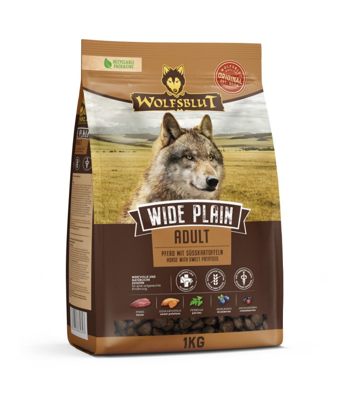 [WB843478] 1kg Wolfsblut Adult Wide Plain Caballo con boniato