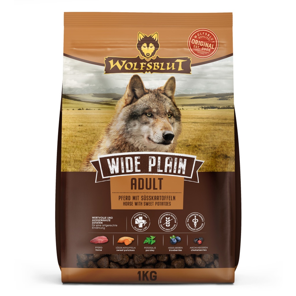 [WB843478] Wolfsblut Adult Wide Plain – Caballo con boniato (1 kg)