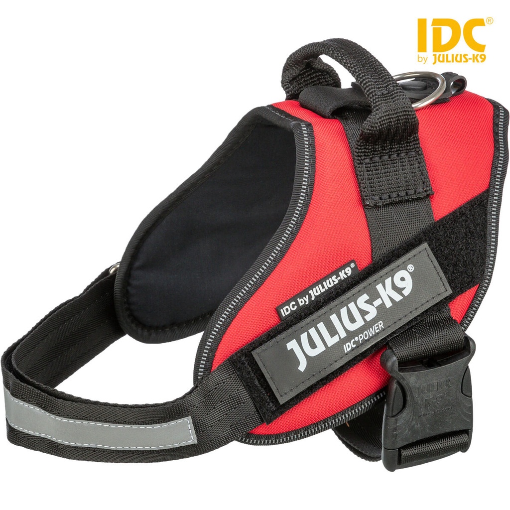 [14843] Arnés Julius-K9® IDC® Talla 0–4, rojo (M/0: 58–76 cm/40 mm)