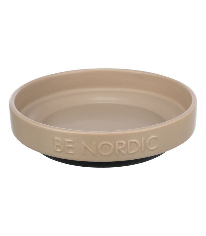 [24525] BE NORDIC Comedero de cerámica para gatos/beige