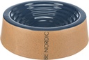 BE NORDIC Comedero, cerámica, azul oscuro/beige