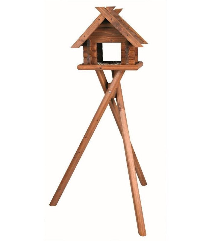 [5576] Comedero Pájaros con Cabaña de Madera