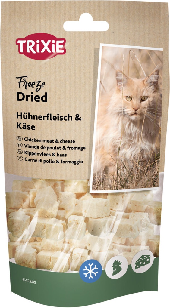 Freeze Dried carne de pollo & queso