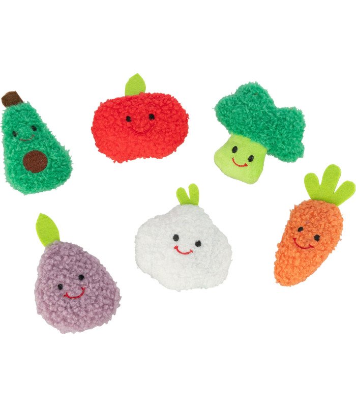 Frutas y hortalizas en caja expositora