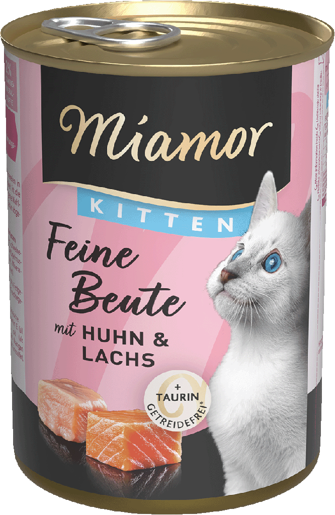 Miamor Feine Beute Kitten Pollo y salmón, lata 400 g