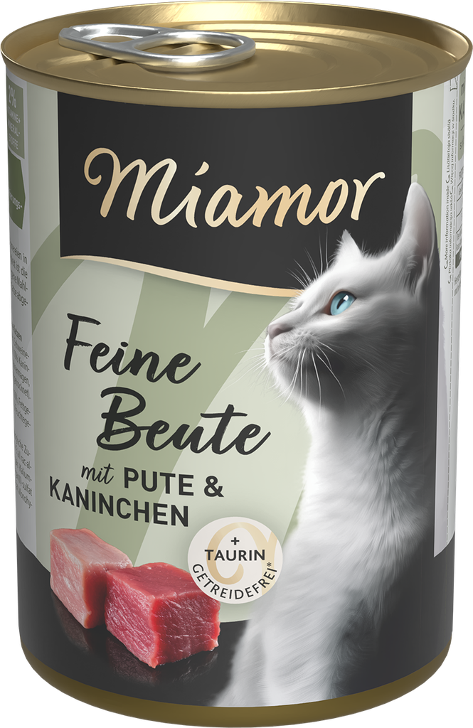 Miamor Feine Beute Pavo y conejo, lata 400 g