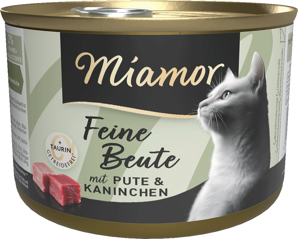 [F74445] Miamor Feine Beute, Pavo y conejo, 185g