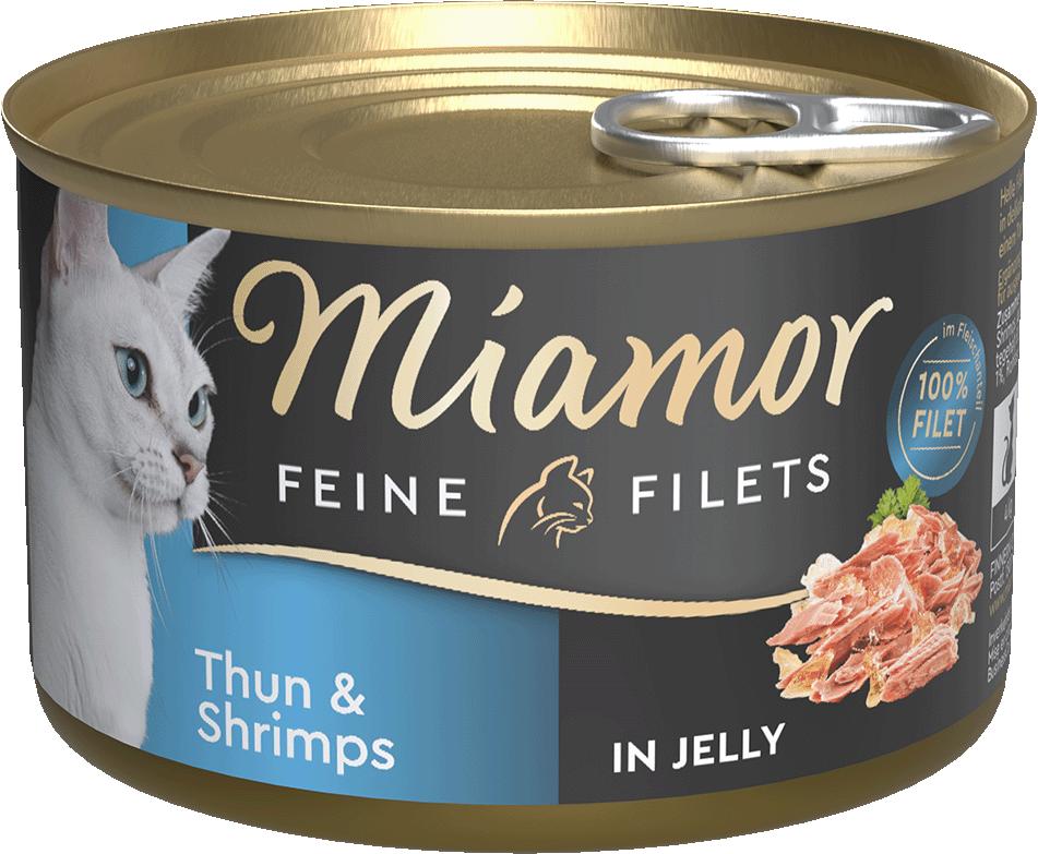 [F75040] MIAMOR Feine Filets Atún + Gambas 185g In Jelly