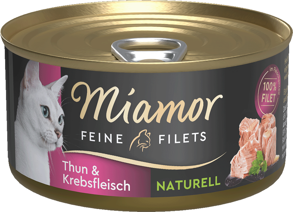 [F75016] Miamor Feine Filets Naturelle Atún y cangrejo, lata 80 g