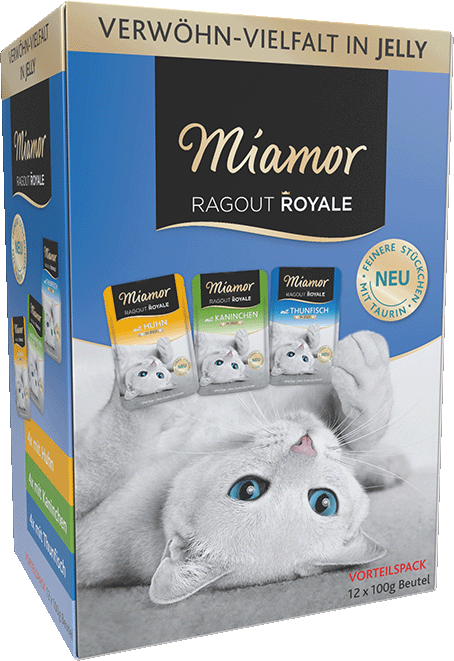 [F74098] Miamor Ragout Royale en gelatina Multipack 12 × 100 g Conejo, atún y pollo