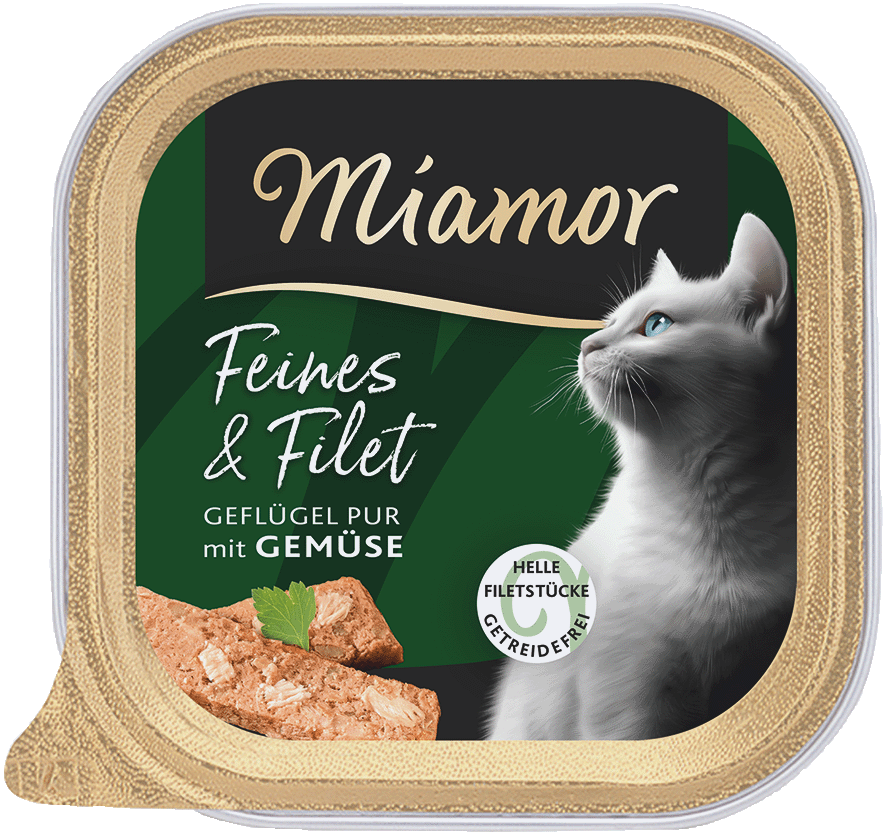 [F75061] Miamor Feines & Filet Ave pura y verduras, tarrina 100 g