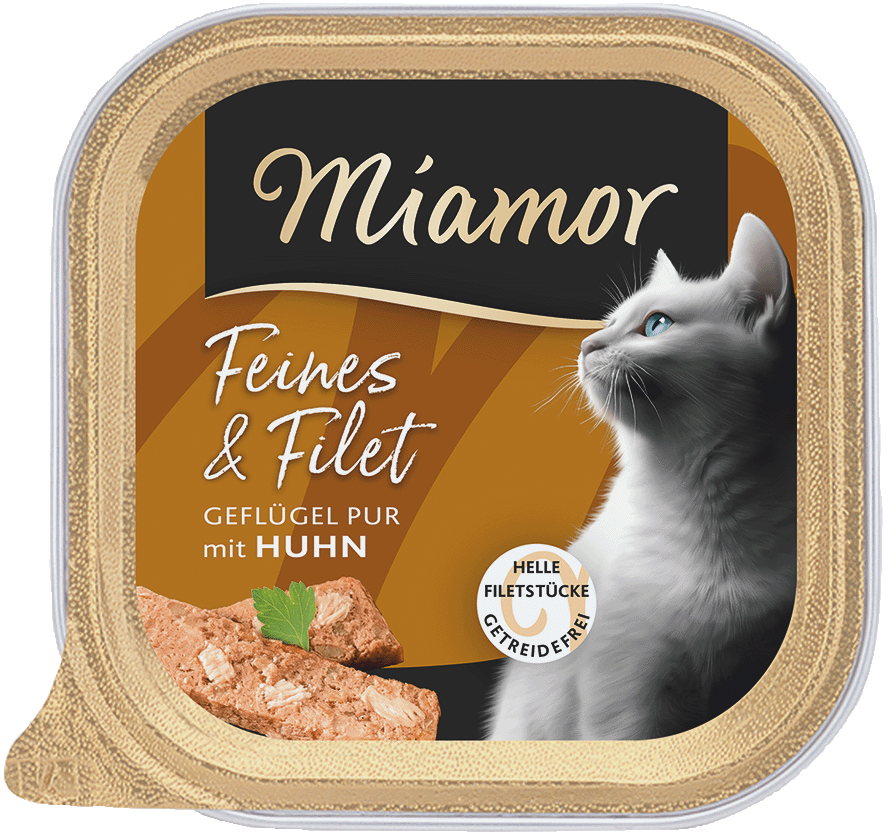 [F75059] Miamor Feines & Filet Ave pura y pollo, tarrina 100 g