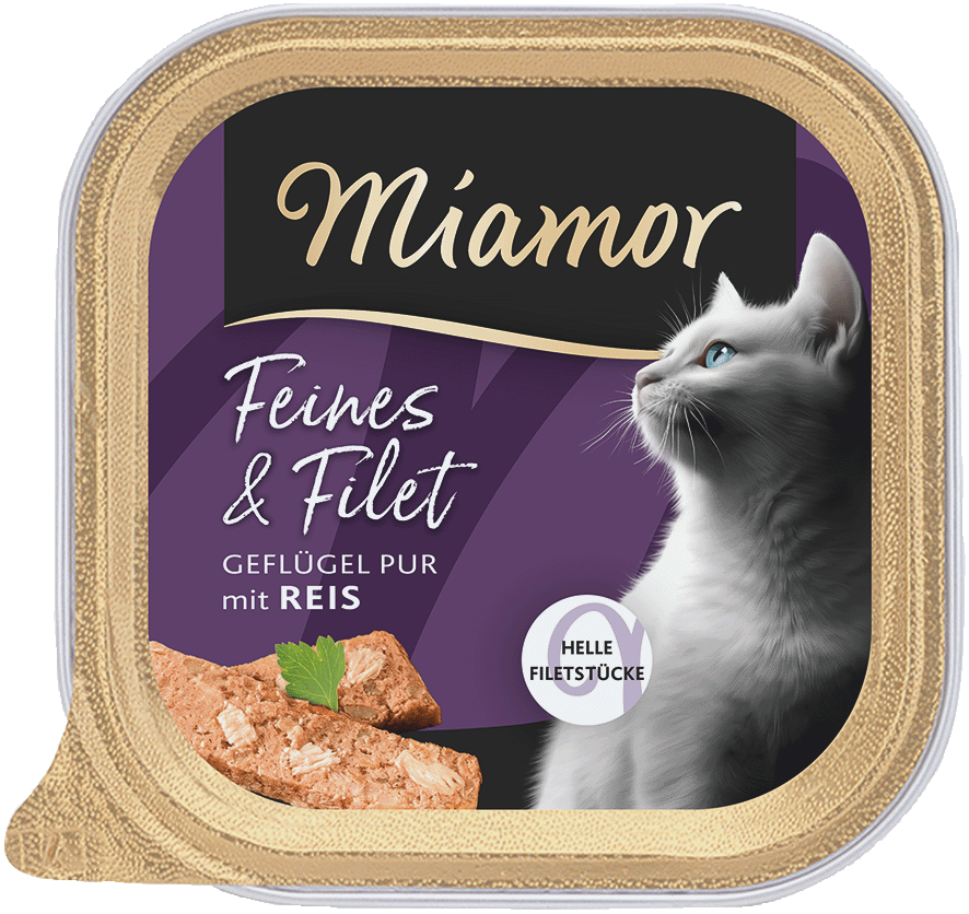 [F75062] Miamor Feines & Filet Ave pura y arroz, tarrina 100 g