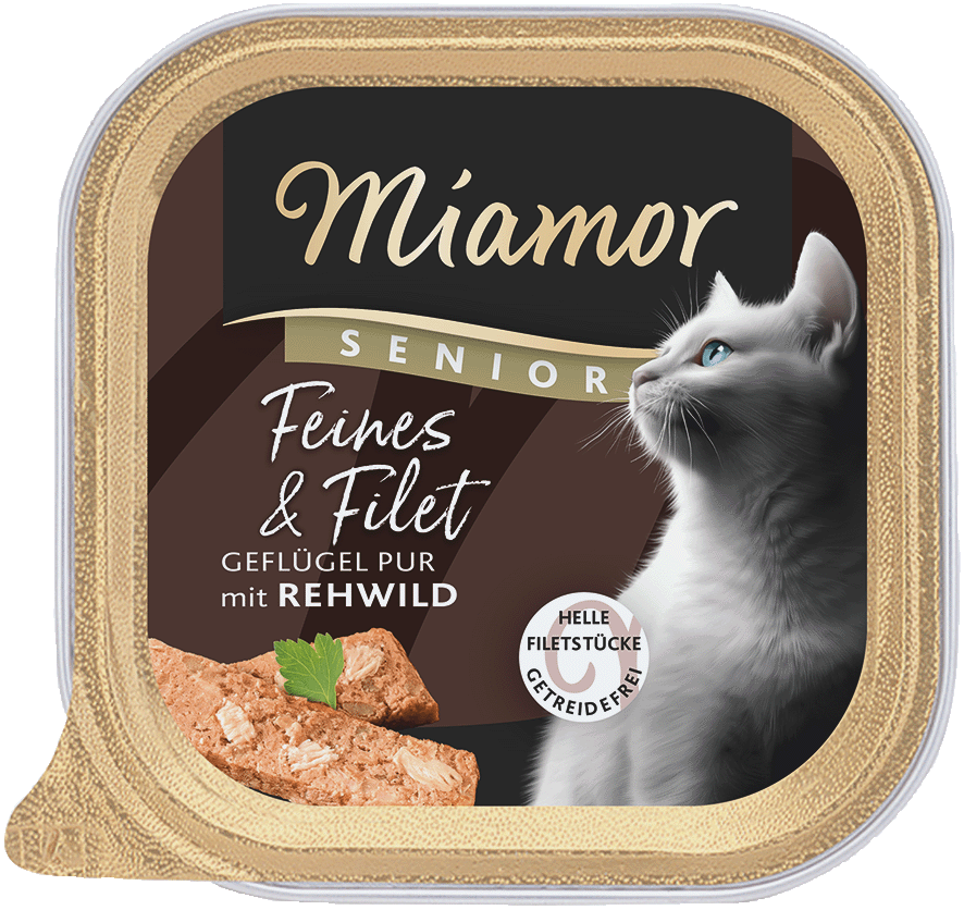 [F75068] Miamor Feines & Filet Senior Ave pura y corzo, tarrina 100 g