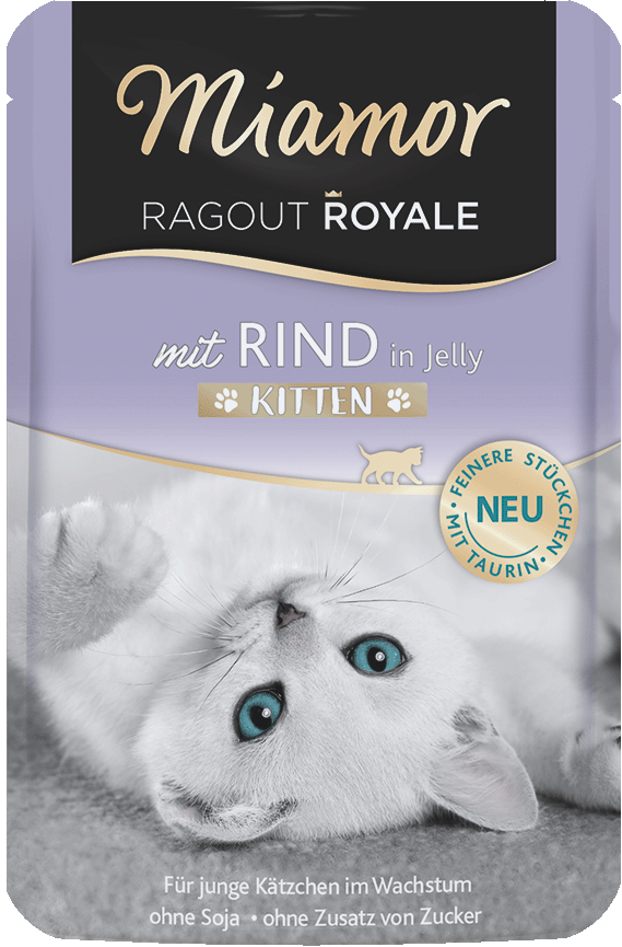 [F74057] MIAMOR Ragout Royale kitten con buey, 100 g