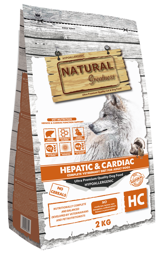 Natural Greatness Dieta Veterinaria Hepatic & Cardiac para perros, 2 kg