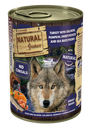 Natural Greatness Lata Pavo con Salmón, Calabaza, Boniato y Espino Amarillo para perros, 400 g