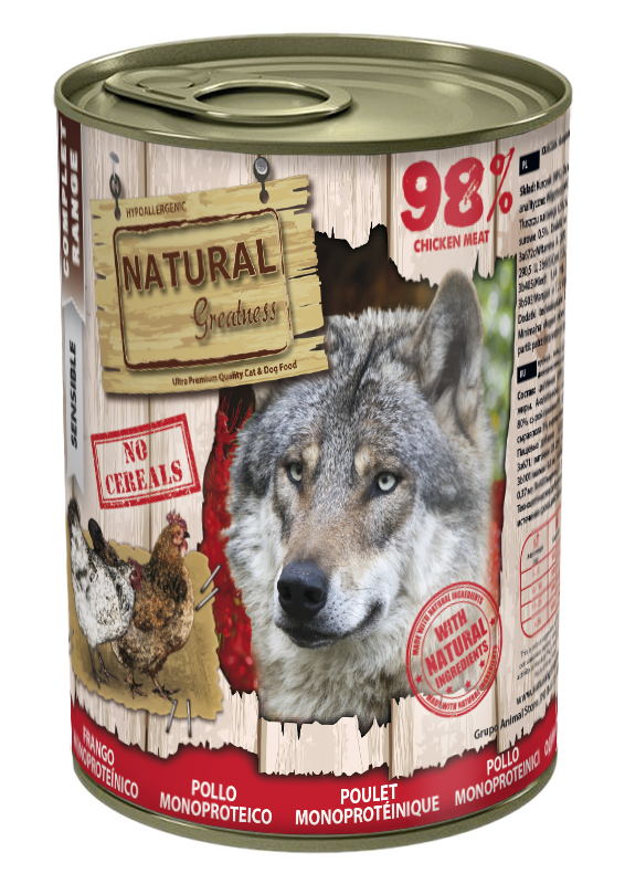 [NGD40011] Natural Greatness Lata Monoproteica de Pollo para perros, 400 g
