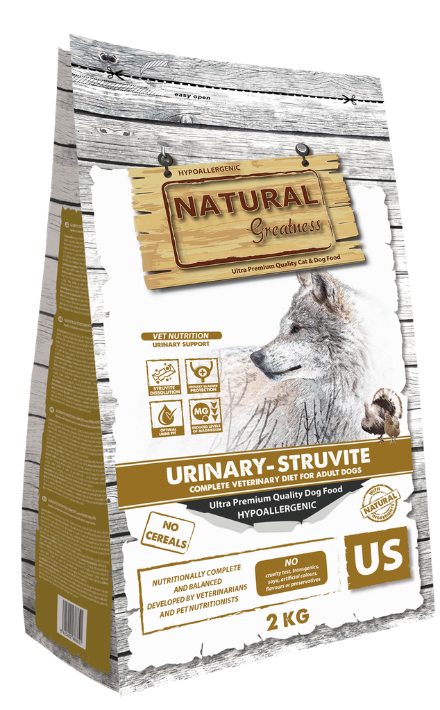 Natural Greatness Dieta Veterinaria Urinary - Struvite para perros, 2 kg