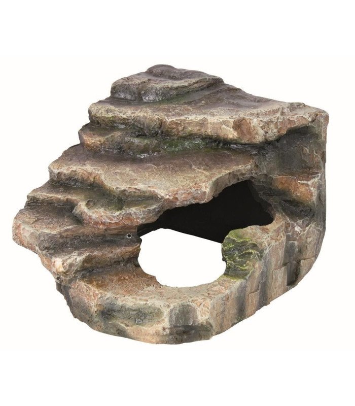 [76194] roca esquina con cueva - 16 x 12 x 15 cm