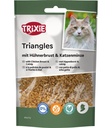 Triangles con pechuga de pollo y hierba gatera