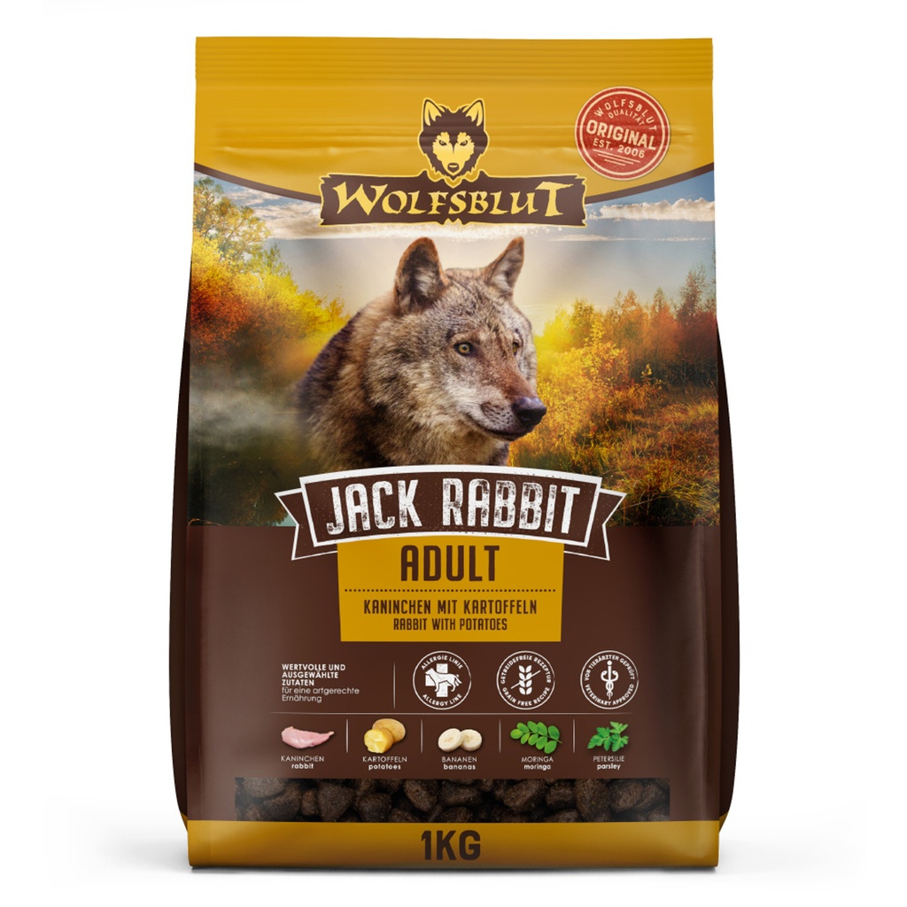[WB843416] Wolfsblut Adult Jack Rabbit – Conejo con patata (1 kg)