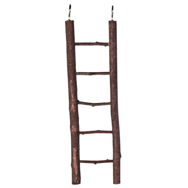 [5879] Escalera Madera (Medidas: 5 peldaños/26 cm, por ejemplo: canarios, periquitos)