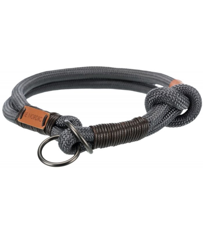 [17261] BE NORDIC Collar (Medidas: 40 cm/ø 8 mm, Gris oscuro/marrón)