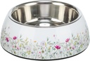 Bol de acero inoxidable con motivo floral