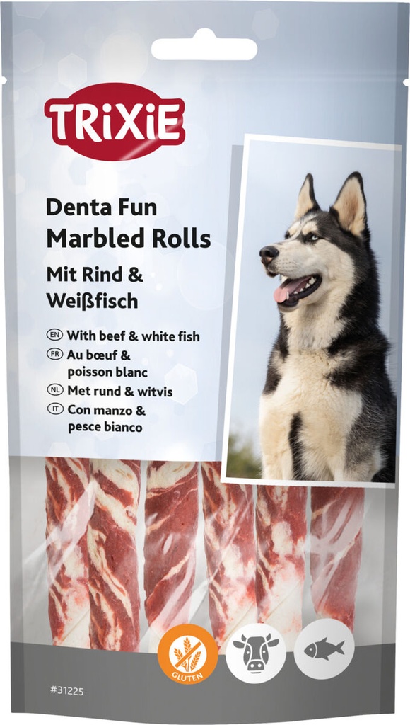 [31225] Rollitos Masticables con Ternera (Medidas: 12 cm Cont: 6 Ud)