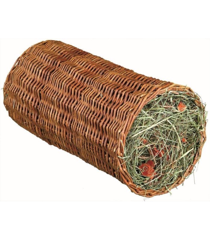 [60776] Túnel de Mimbre con Heno (Medidas: ø 15 × 33 cm, para: pequeños roedores, Cont./Peso: 110 g, Tipo de alimento: Alimento complementario)