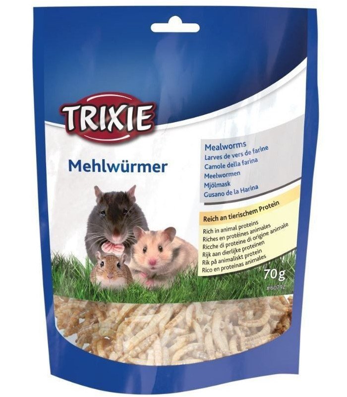 [60792] Gusano de la Harina (por ejemplo: jerbos, hámsters, Cont./Peso: 70 g, Tipo de alimento: Materia prima para alimento)