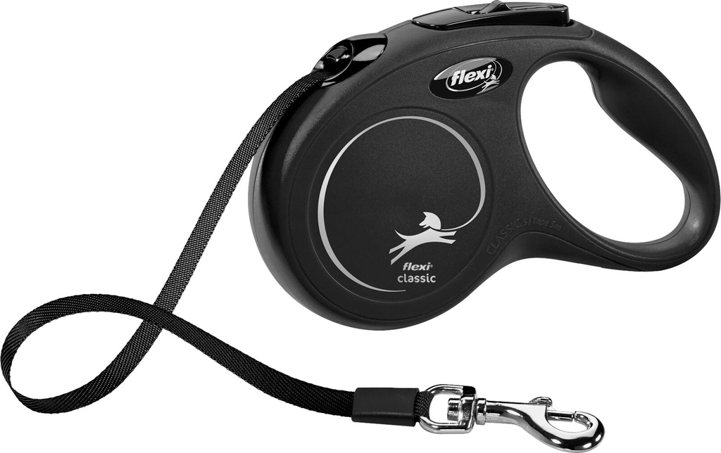 [11831] Flexi Cinta Anti Tensión (Talla: S Long.: 5 m hasta: 15 kg, Negro)