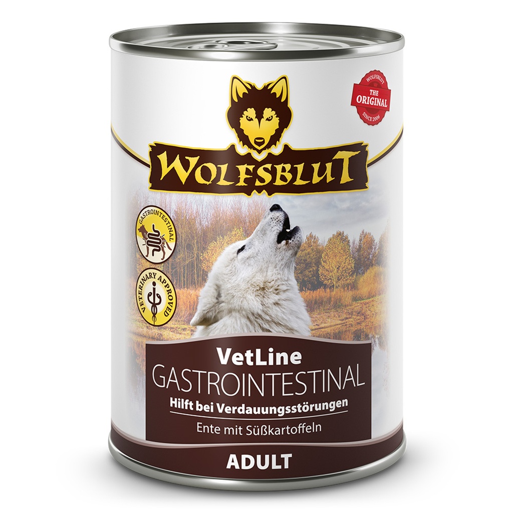 [WB789627] Lata 395 g Wolfsblut VetLine Gastrointestinal – Pato