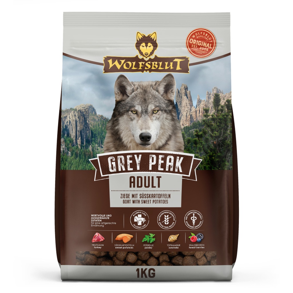 [WB843737] Wolfsblut Adult Grey Peak – Cabra con boniato (1 kg)