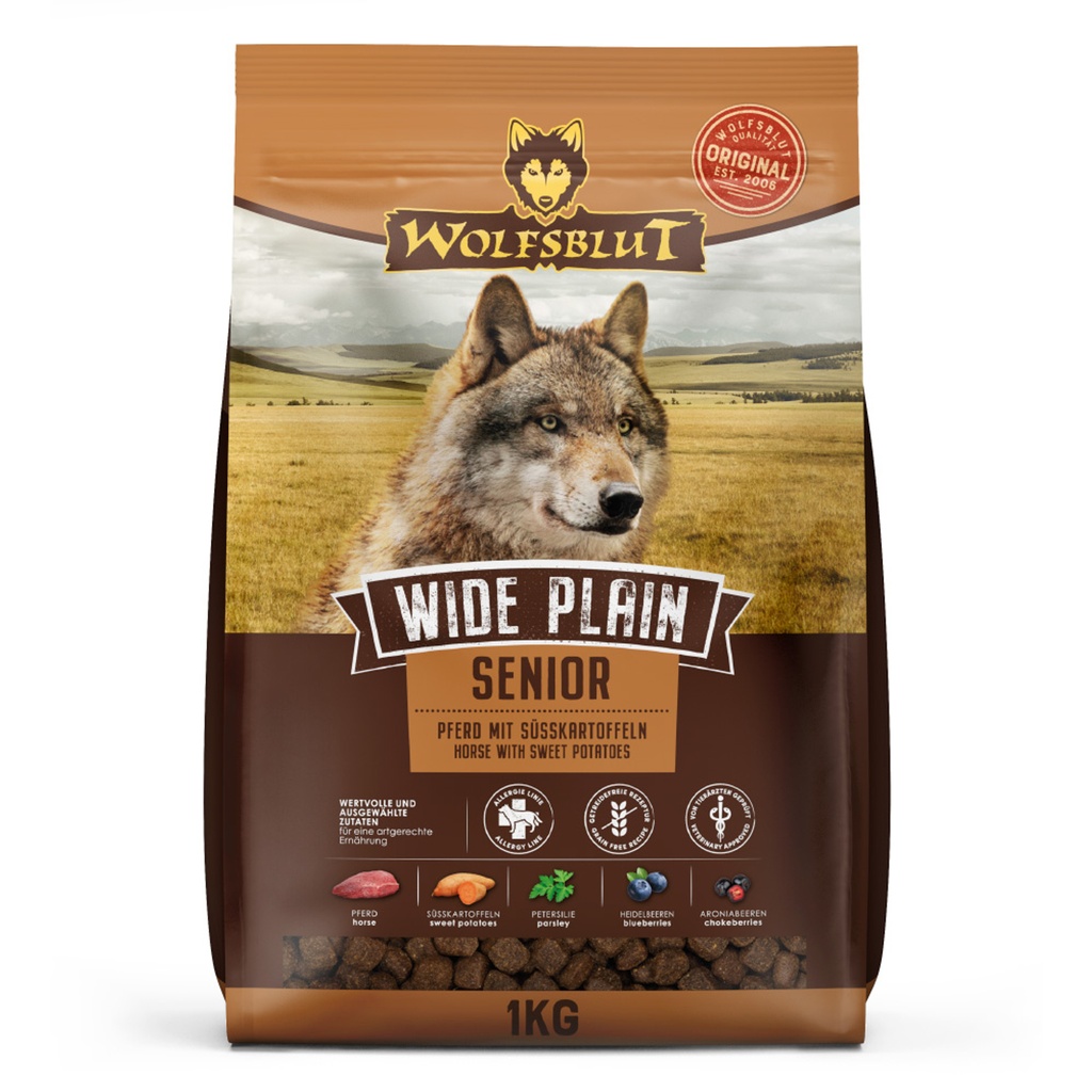 [WB843652] Wolfsblut Senior Wide Plain – Caballo con boniato (1 kg)